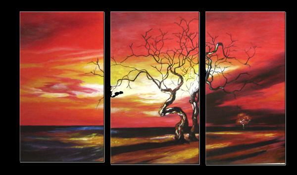 Dafen Oil Painting on canvas tree -set010